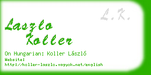 laszlo koller business card