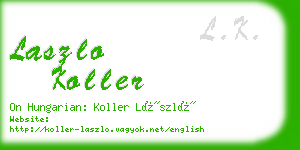 laszlo koller business card